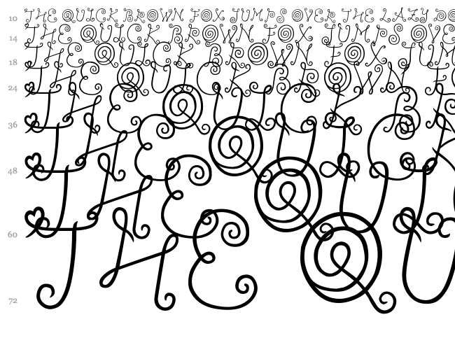 Ylee Dalkom Roll Cake font waterfall